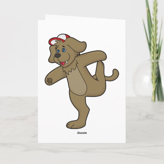 Hond bij Yoga Fitness Kaart (Achterkant)