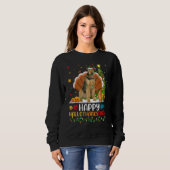 Hond Blij Airedale Terrier Hond Hellothanksmas Trui (Voorkant volledig)