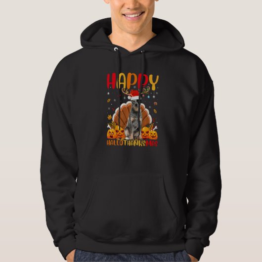 Hond Blij Australische Veedrijvershond Hellothank Hoodie (Voorkant)