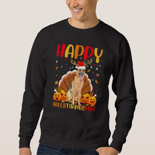 Hond Blij Duitse Herdershond Hellothanksmas Trui (Voorkant)