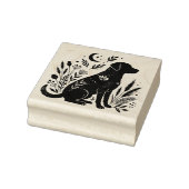 Hond Bloem Silhouet Hemels Botanische Kunst Rubberstempel (Stempel)