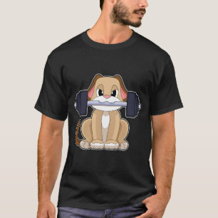 Hond Bodybuilder Hanteer Krachttraining T-shirt