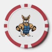 Hond Bodybuilder Poker Chips (Voorkant)