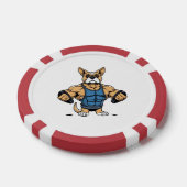 Hond Bodybuilder Poker Chips (Enkel)