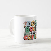 Hond, boek en koffie koffiemok (Voorkant links)