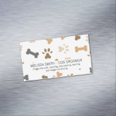 Hond Bone en Paw Prints Magnetisch Visitekaartje (Voorbeeld)