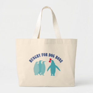 Hond Bone Lovers voor Pinguïns Grote Tote Bag