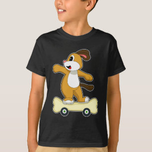 Hond Bone Skater Skateboard T-shirt