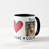 Hond Border Collies Mok (Voorkant rechts)