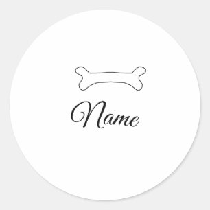 Hond bot add hondennaam foto op maat gepersonalise ronde sticker