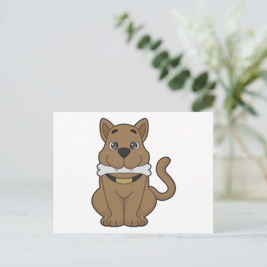 Hond Bot Briefkaart (Staand voorkant)