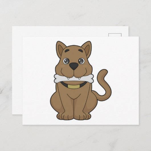 Hond Bot Briefkaart (Voorkant / Achterkant)