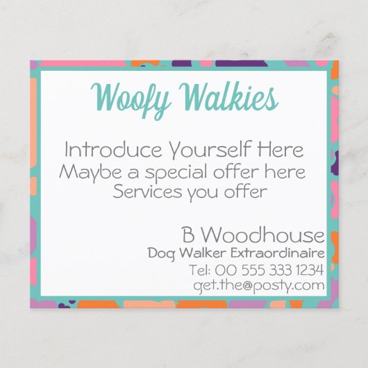 hond bot ontwerp bedrijf Briefpapier Flyer (Voorkant)