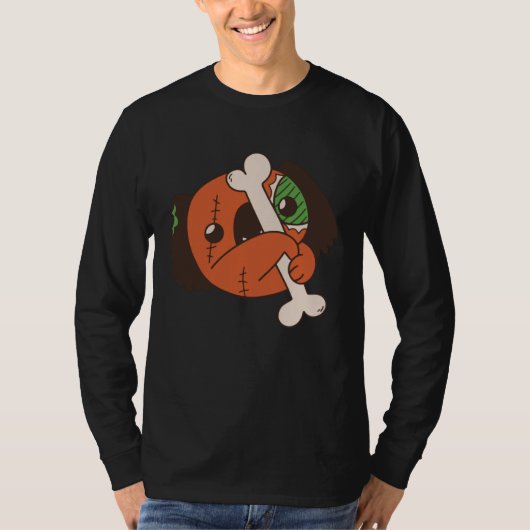 hond bot zombie dood t-shirt (Voorkant)