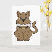 Hond Botten Kaart (Gele Bloem)