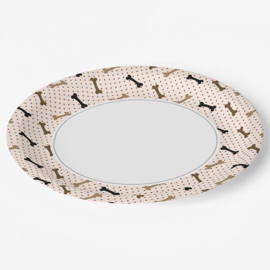 Hond Botten Papieren Borden Papieren Bordje (Gekanteld)