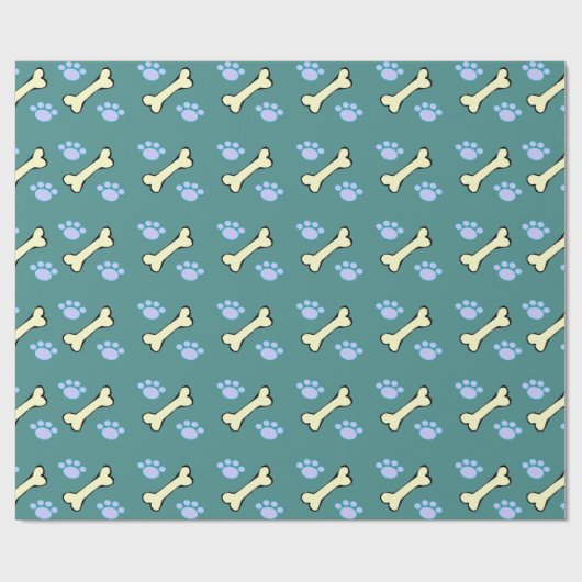 Hond Botten & Paw Paws Gift Wrapping Paper Cadeaupapier (Vlak)