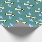 Hond Botten & Paw Paws Gift Wrapping Paper Cadeaupapier (Hoek)