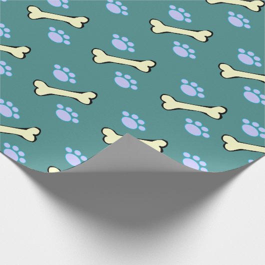 Hond Botten & Paw Paws Gift Wrapping Paper Cadeaupapier (Hoek)