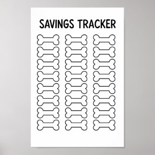 Hond Botten Verzameling Spaar Uitdaging Tracker Poster