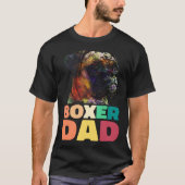 Hond Boxer Vader Boxer Eigenaar T-shirt (Voorkant)