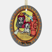 Hond brandweerlieden ornament (Rechts)
