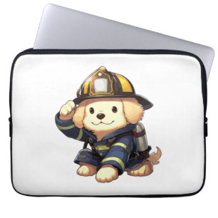Hond brandweerman klassiek T-shirt Laptop Sleeve
