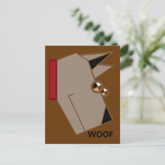 hond briefkaart (Staand voorkant)