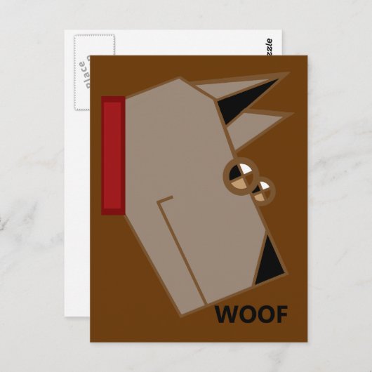 hond briefkaart (Voorkant / Achterkant)