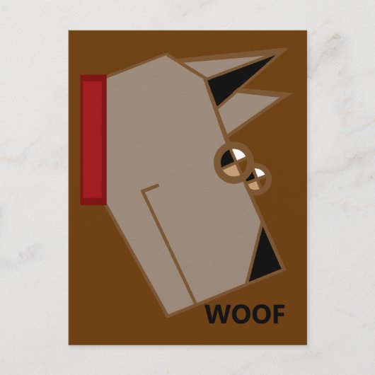 hond briefkaart (Voorkant)