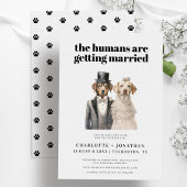 Hond Bruid en Bruidegom Grappige Trouwdatum Bespar Save The Date