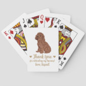 Hond bruiloft gunst speelkaarten (Achterkant)