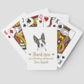 Hond bruiloft gunst speelkaarten (Achterkant)