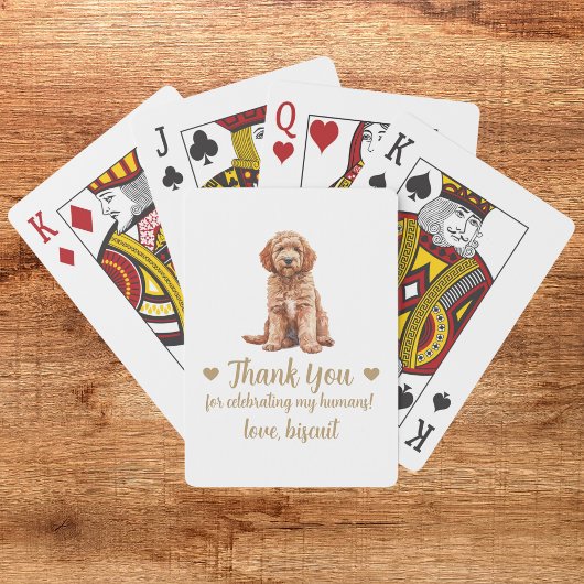 Hond bruiloft gunst speelkaarten