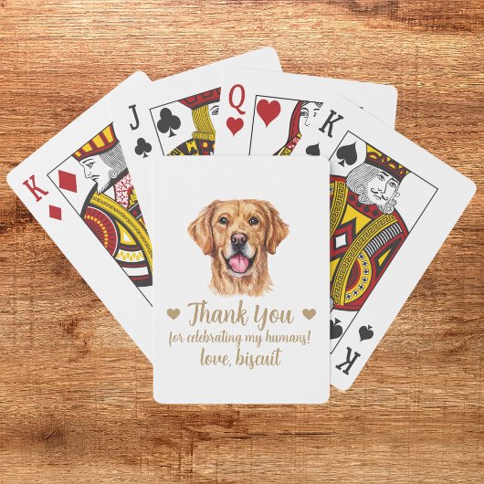 Hond bruiloft gunst speelkaarten