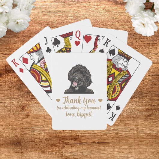 Hond bruiloft gunst speelkaarten