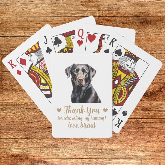 Hond bruiloft gunst speelkaarten