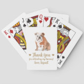 Hond bruiloft gunst speelkaarten (Achterkant)