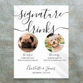Hond bruiloft handtekening Drinken teken Poster
