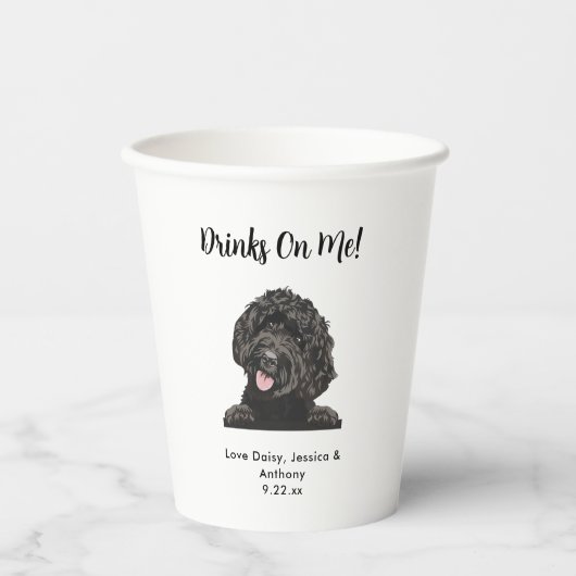 Hond bruiloft papieren bekers (Voorkant)