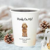 Hond bruiloft papieren bekers