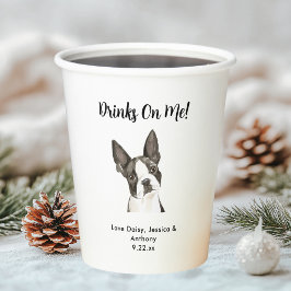 Hond bruiloft papieren bekers