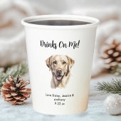 Hond bruiloft papieren bekers