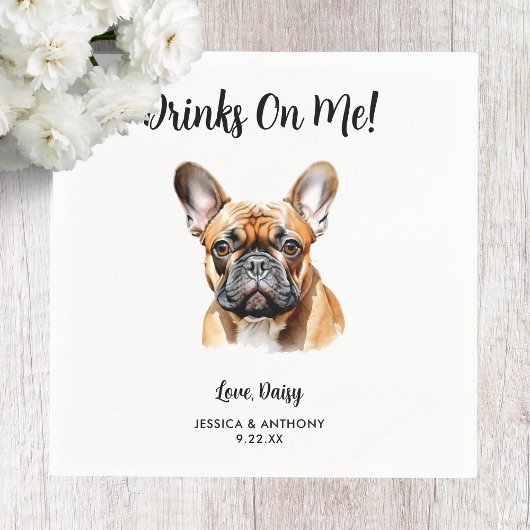 Hond bruiloft servetten