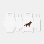 Hond Buffalo Plaid Design Bedankdoosjes (Uitgevouwen)