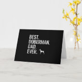 Hond Cadeau | Beste. Dobermann. Vader. Ooit Kaart (Gele Bloem)