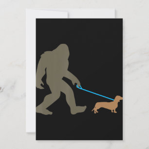 Hond Cadeau   Bigfoot Wandelende Dachshund Feestdagenkaart