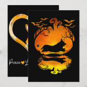 Hond Cadeau | Corgi Silhouette Pompoen Halloween Kaart (Voorkant / Achterkant)