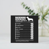 Hond Cadeau | Dachshund Voedingsfeiten Kaart (Staand voorkant)