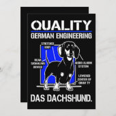 Hond Cadeau | Duitse techniek Das Dachshund Feestdagenkaart (Voorkant / Achterkant)